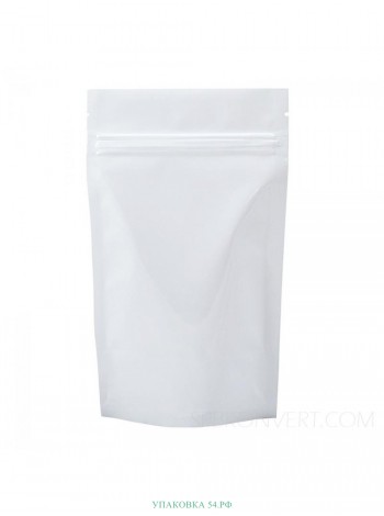 Пакет дой-пак металлизированный белый матовый 10,5*15 см.