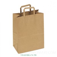 Пакет-сумка крафт с плоскими ручками-3 (43*32*17 см)